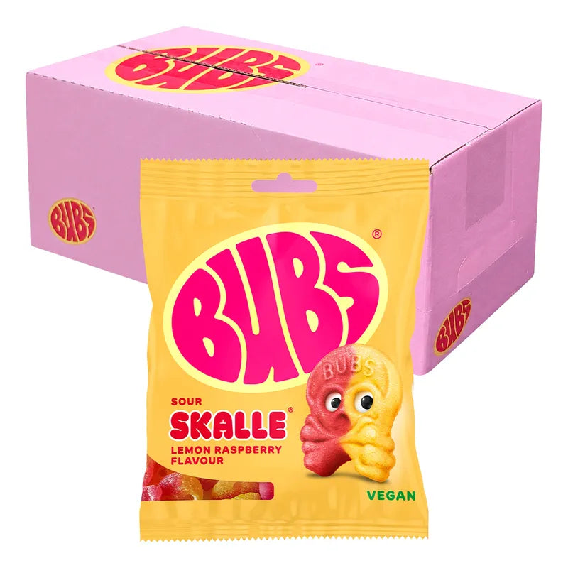 BUBS Lemon Raspberry Skalle 12 x 155 g