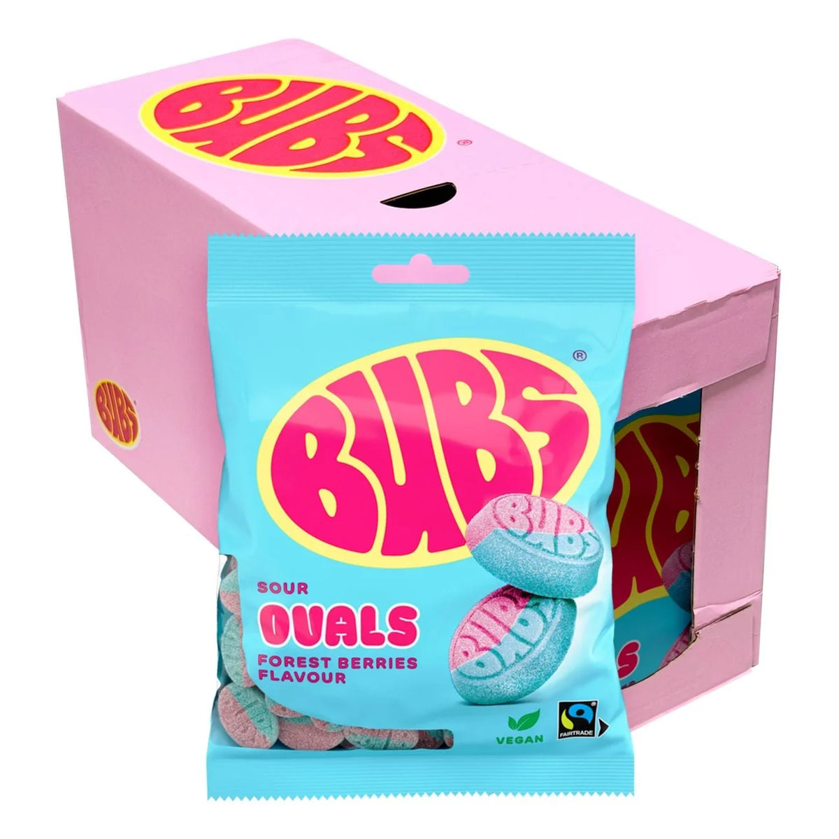 BUBS Raspberry skalle 90g 12st Storpack