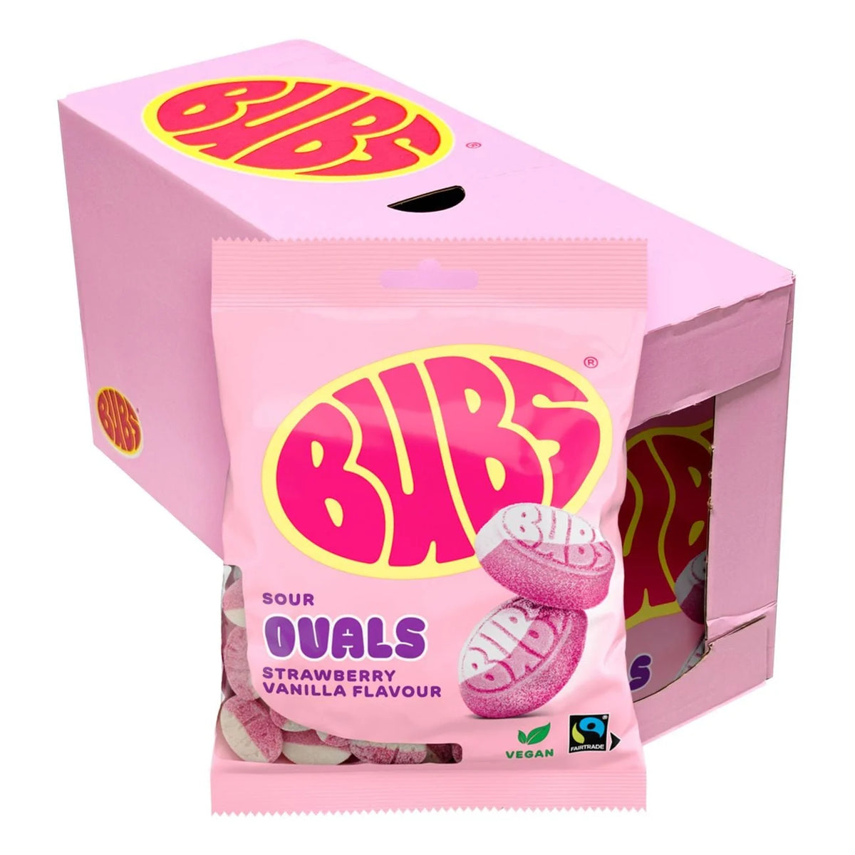 BUBS Strawberry Vanilla ovals 90g 12st Storpack